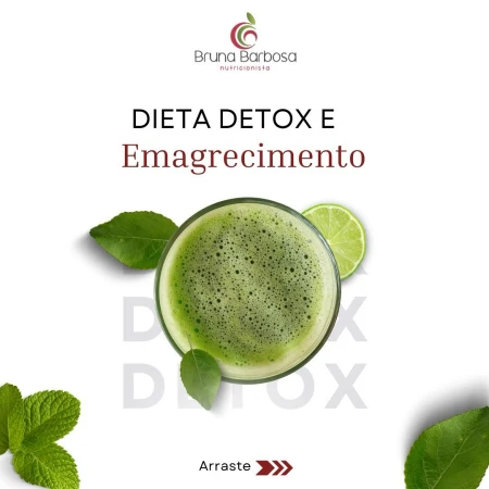 Bebida detox verde refrescante para emagrecimento e saúde. Experimente a dieta detox!